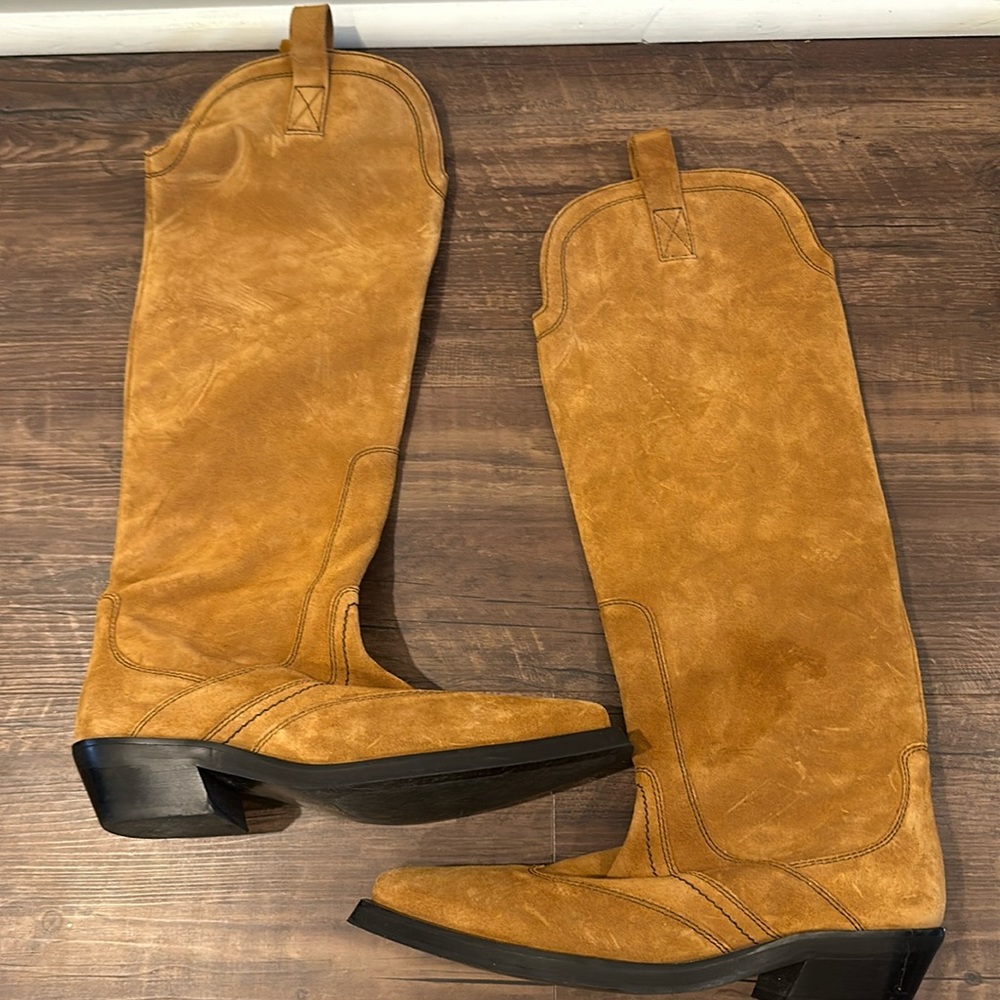 Ganni Western Brown Suede boots | Soze 39 | Worn twice